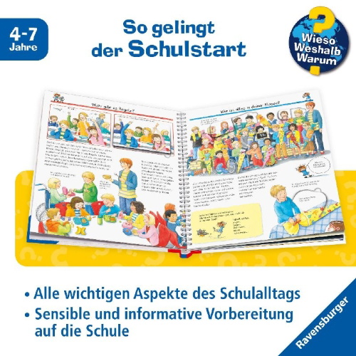 Buchcover und Innenansicht für das Buch: Wieso? Weshalb? Warum? Band 14 - Ich komme in die Schule
