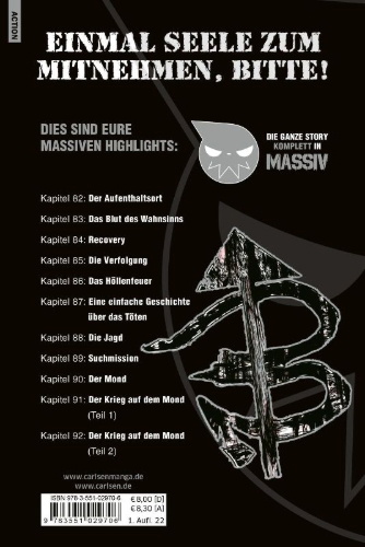 Buchcover und Innenansicht für das Buch: Soul Eater
