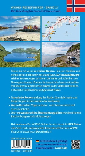 Buchcover und Innenansicht für das Buch: Entdeckertouren mit dem Wohnmobil Norwegen Der Norden