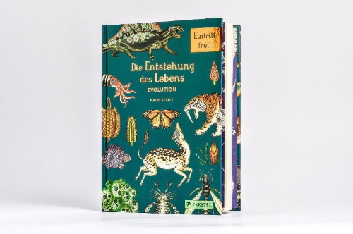 Buchcover und Innenansicht für das Buch: The Story of Life Evolution: Welcome to the Museum