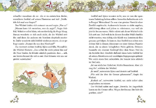 Buchcover und Innenansicht für das Buch: Snöfrid aus dem Wiesental (7). Die ganz und gar tollkühne Rettung der wunderlichen Wanderpilze