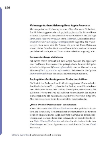 Buchcover und Innenansicht für das Buch: iPhone und iPad
