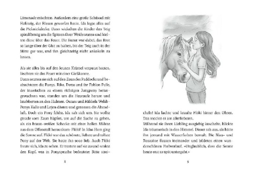 Buchcover und Innenansicht für das Buch: Die Ponys von Lillasund 4. Das Mittsommer-Turnier