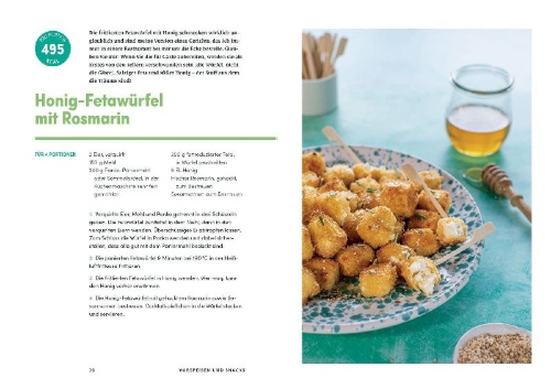 Buchcover und Innenansicht für das Buch: Fettarm frittieren mit dem Airfryer