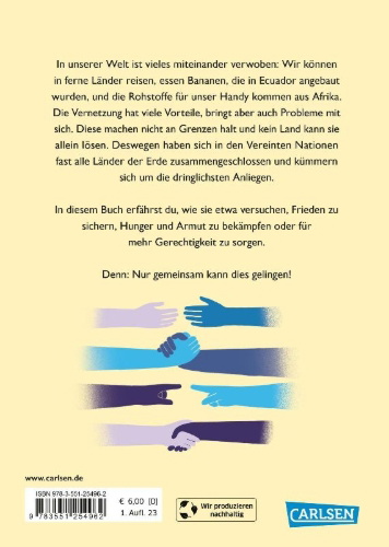 Buchcover und Innenansicht für das Buch: Eine Welt für alle