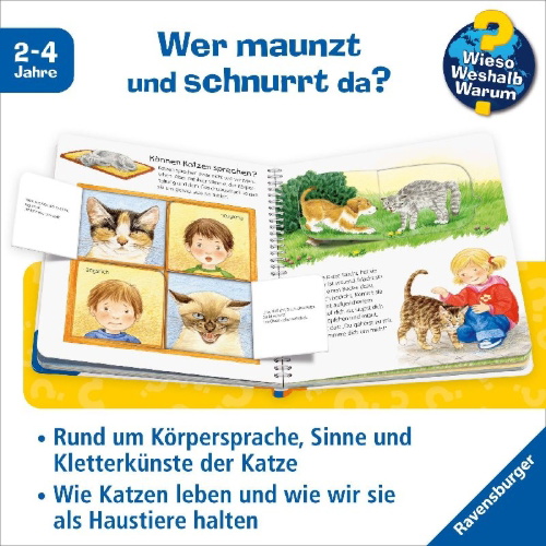 Buchcover und Innenansicht für das Buch: Wieso? Weshalb? Warum? junior, Band 21: Die Katze