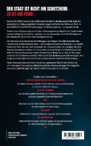 Buchcover und Innenansicht für das Buch: Der Staat gegen Steinhöfel