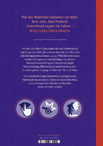 Buchcover und Innenansicht für das Buch: Whistleblower Rebels
