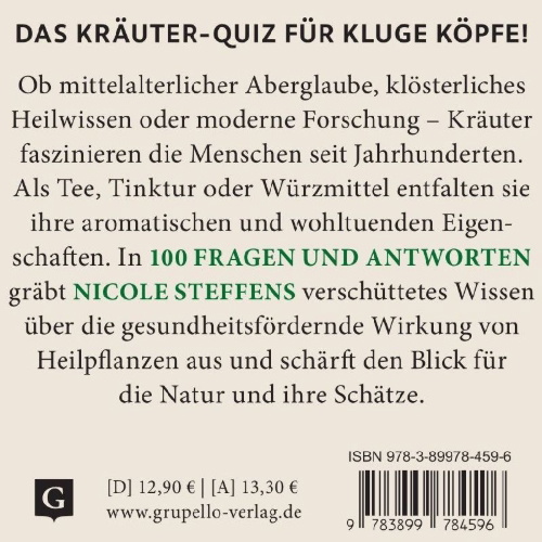 Buchcover und Innenansicht für das Buch: Kräuter-Quiz