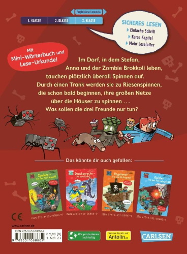 Buchcover und Innenansicht für das Buch: Minecraft 8: Spinnen - bis die Netze beben!
