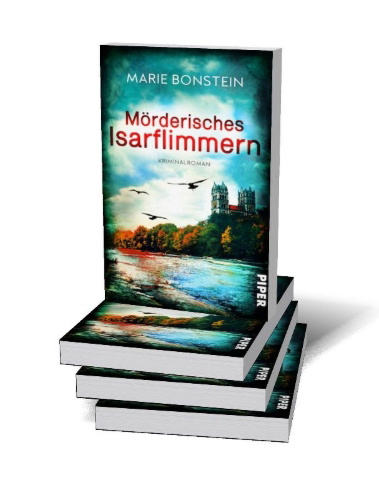 Buchcover und Innenansicht für das Buch: Mörderisches Isarflimmern