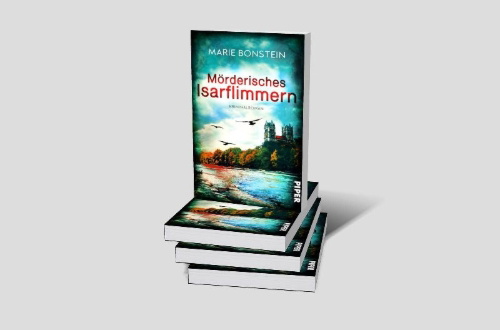 Buchcover und Innenansicht für das Buch: Mörderisches Isarflimmern
