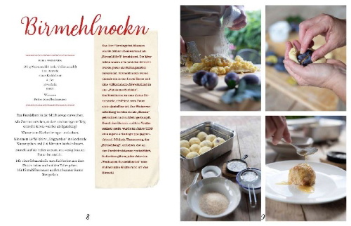 Buchcover und Innenansicht für das Buch: Von Generation zu Generation - Südtiroler Bauernküche