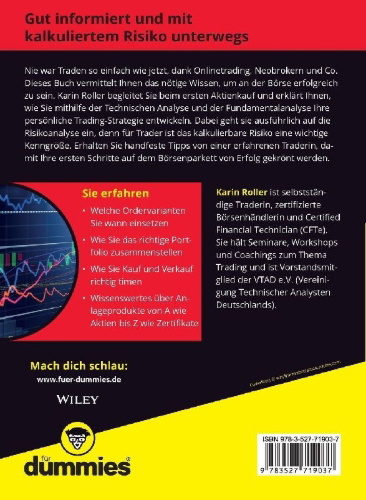 Buchcover und Innenansicht für das Buch: Trading für Dummies