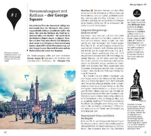 Buchcover und Innenansicht für das Buch: DuMont direkt Reiseführer Glasgow