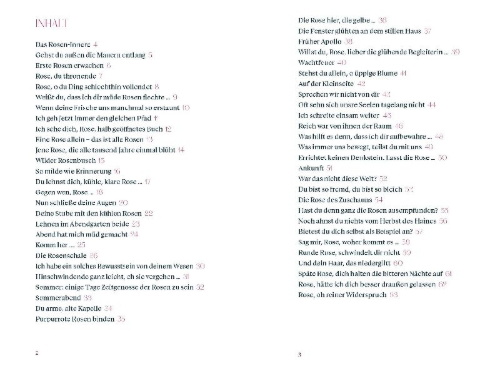 Buchcover und Innenansicht für das Buch: In Rilkes Rosengarten