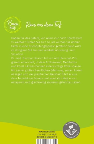 Buchcover und Innenansicht für das Buch: Burnout