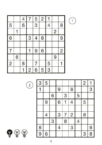 Buchcover und Innenansicht für das Buch: Der große Sudoku Block Band 1