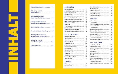 Buchcover und Innenansicht für das Buch: Easy Meal Prep