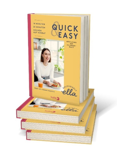 Buchcover und Innenansicht für das Buch: Quick & Easy. Plant-Based Recipes