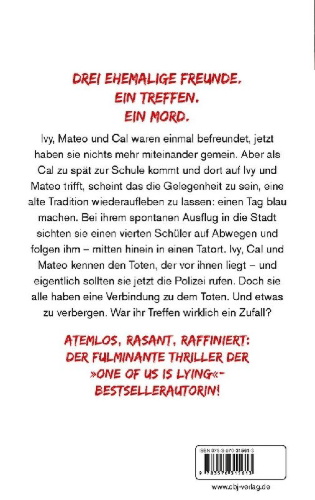 Buchcover und Innenansicht für das Buch: You will be the death of me