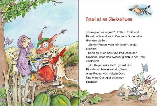 Buchcover und Innenansicht für das Buch: Tafiti (Band 24) - Ein Glücksschwein mit Pinselohren