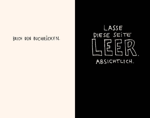 Buchcover und Innenansicht für das Buch: Wreck This Journal. Expanded Edition
