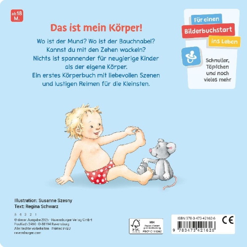 Buchcover und Innenansicht für das Buch: Augen, Bauch und Hände