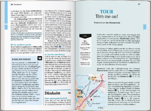 Buchcover und Innenansicht für das Buch: DUMONT Reise-Taschenbuch Reiseführer Rügen, Hiddensee & Stralsund