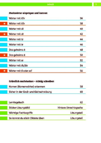 Buchcover und Innenansicht für das Buch: Die Deutsch-Helden Rechtschreiben und Diktat 2. Klasse