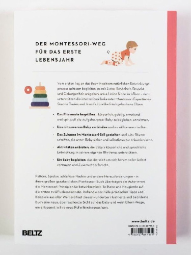 Buchcover und Innenansicht für das Buch: THE MONTESSORI BABY. A Parent's Guide to Nurturing Your Baby with Love, Respect, and Understanding
