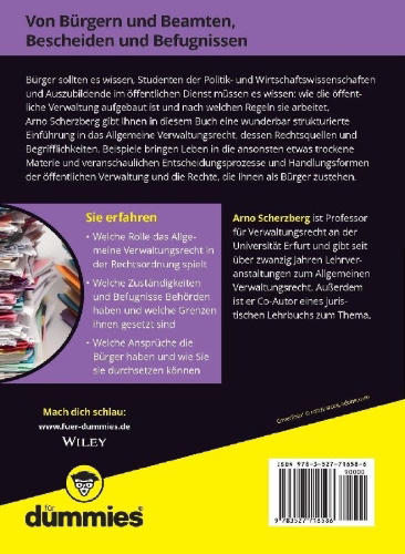 Buchcover und Innenansicht für das Buch: Allgemeines Verwaltungsrecht für Dummies