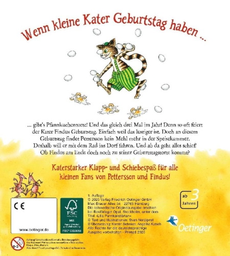 Buchcover und Innenansicht für das Buch: Lilla pannkakstårtan