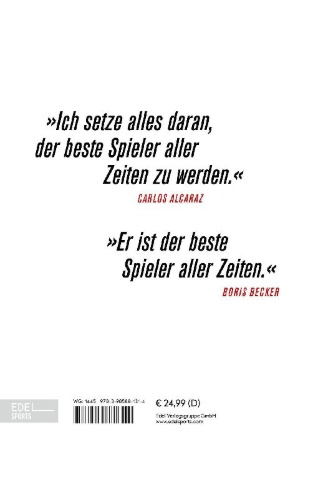 Buchcover und Innenansicht für das Buch: Inside Alcaraz - Die erste Biografie zum kommenden Superstar im Herrentennis