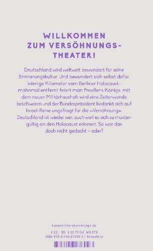 Buchcover und Innenansicht für das Buch: Versöhnungstheater
