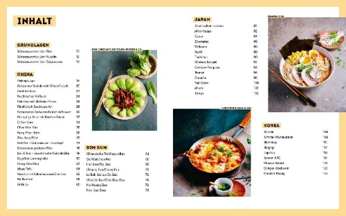 Buchcover und Innenansicht für das Buch: Yamyamfoods - Einfach asiatisch kochen