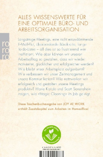 Buchcover und Innenansicht für das Buch: Joy at Work: Organizing Your Professional Life