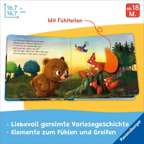 Buchcover und Innenansicht für das Buch: Mein erstes Vorlese-Fühlbuch - Bist du ein Bär?