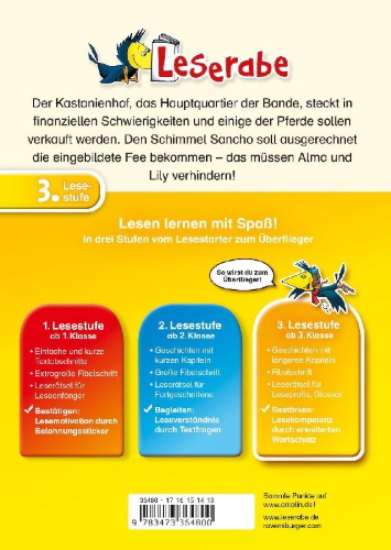 Buchcover und Innenansicht für das Buch: Die Hufeisenbande - Leserabe 3. Klasse - Erstlesebuch für Kinder ab 8 Jahren