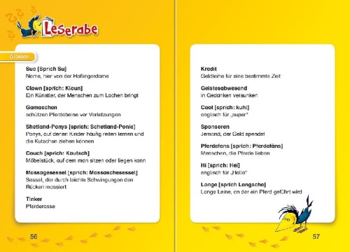 Buchcover und Innenansicht für das Buch: Die Hufeisenbande - Leserabe 3. Klasse - Erstlesebuch für Kinder ab 8 Jahren
