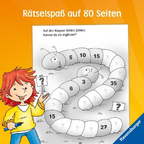 Buchcover und Innenansicht für das Buch: Spiel & Spaß - Grundschul-Rätselspaß für unterwegs