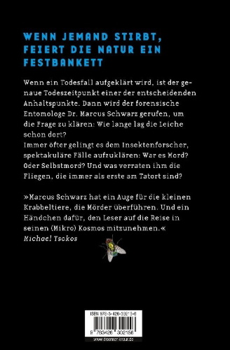 Buchcover und Innenansicht für das Buch: Wenn Insekten über Leichen gehen