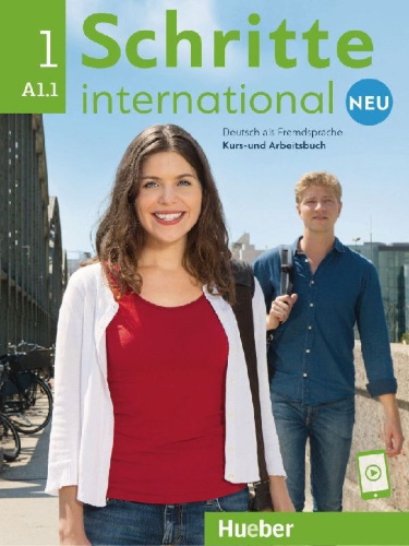 Buchcover und Innenansicht für das Buch: Schritte international Neu 1.  Kursbuch + Arbeitsbuch mit Audios online