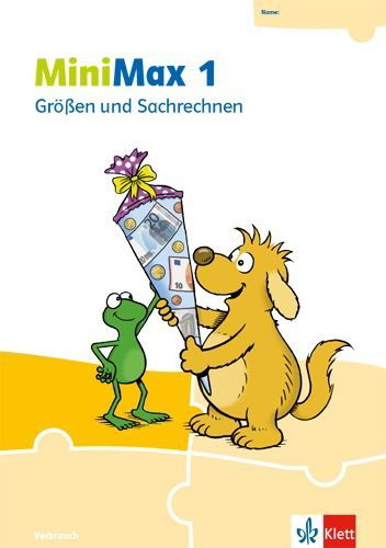 Buchcover und Innenansicht für das Buch: MiniMax 1. Themenheft Größen und Sachrechnen - Verbrauchsmaterial Klasse 1