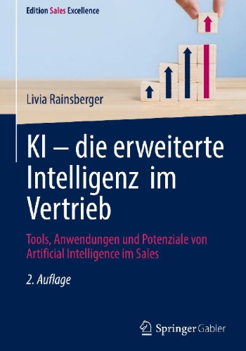 Buchcover und Innenansicht für das Buch: KI - die erweiterte Intelligenz im Vertrieb