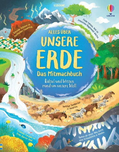 Buchcover und Innenansicht für das Buch: Alles über unsere Erde - das Mitmachbuch
