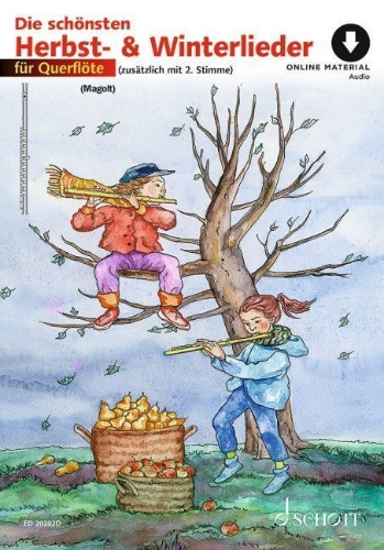 Buchcover und Innenansicht für das Buch: Die schönsten Herbst- und Winterlieder