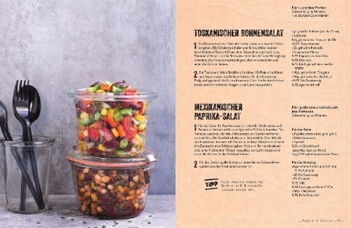 Buchcover und Innenansicht für das Buch: Vegane Lunchbox