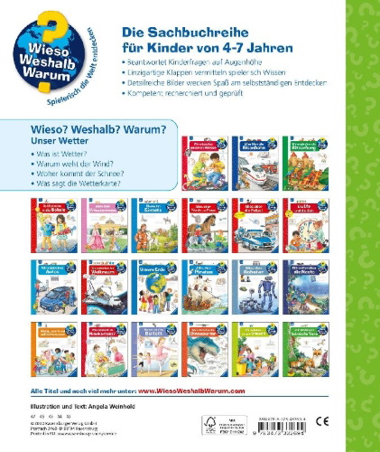 Buchcover und Innenansicht für das Buch: Wieso? Weshalb? Warum?, Band 10: Unser Wetter