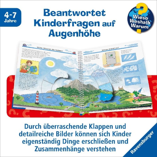 Buchcover und Innenansicht für das Buch: Wieso? Weshalb? Warum?, Band 10: Unser Wetter